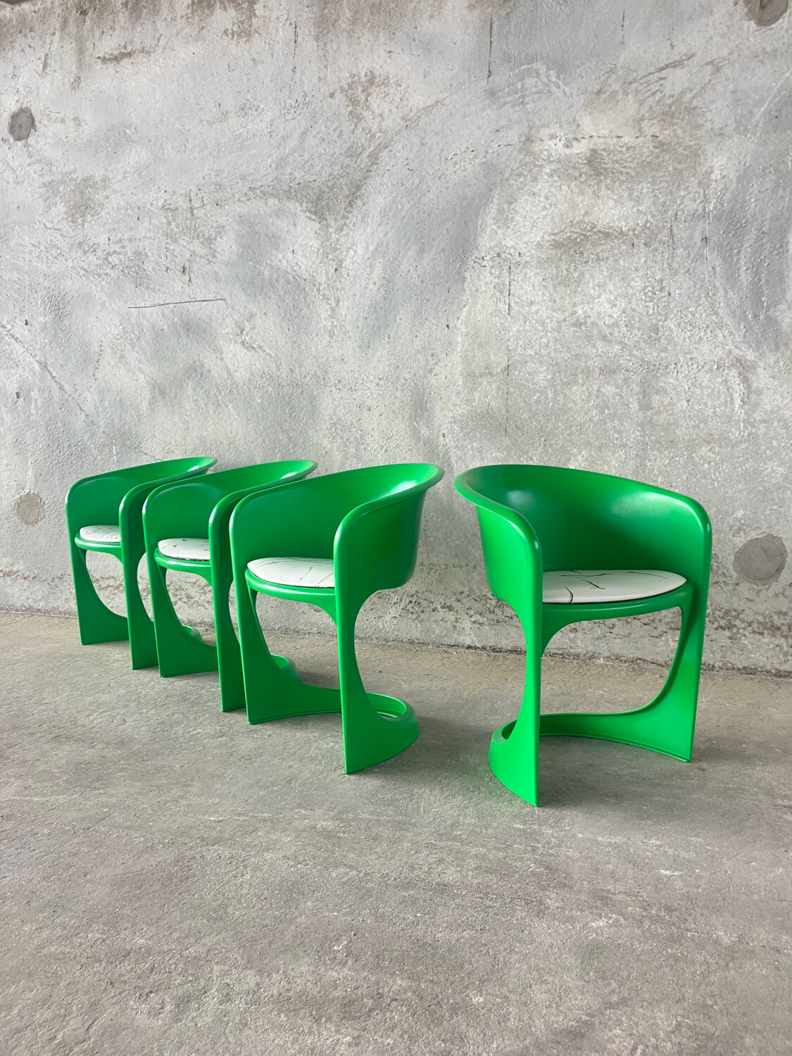 Set of four Steen Ostergaard chairs for Cado, Denmark, 1974.