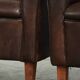 Sturdy set of vintage sheepskin armchairs with a nice English design