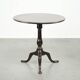Practical round antique English tilt top table from the 18th century