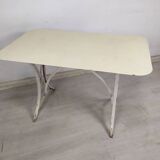 Table de jardin métal blanc