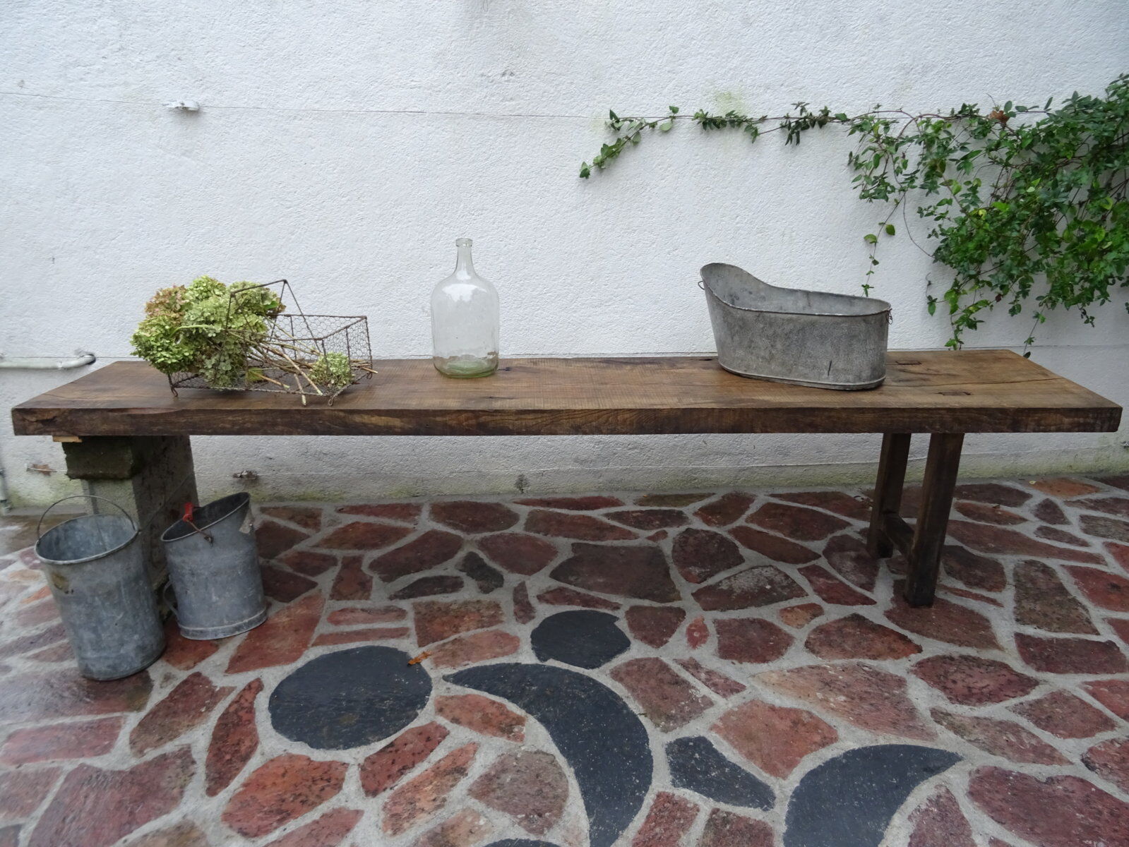 Ancient oak workbench 3 m 20