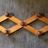 Scandinavian coat rack in solid pine