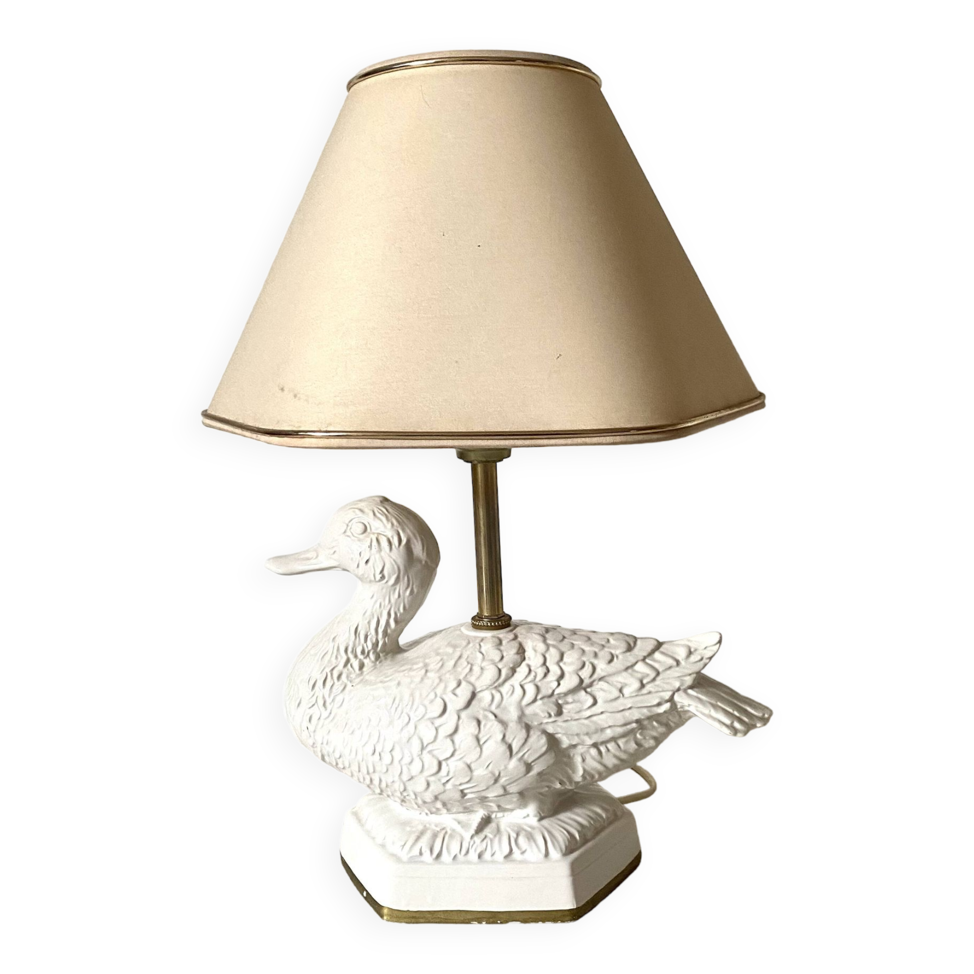 Vintage ceramic duck lamp
