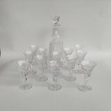 Saint Louis crystal liqueur service, Camargue model, 1970s.
