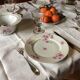 22 assiettes plates  porcelaine de Limoges , fleurs