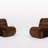 Groupe de sièges modulaires italiens modernes du milieu du siècle, années 1970