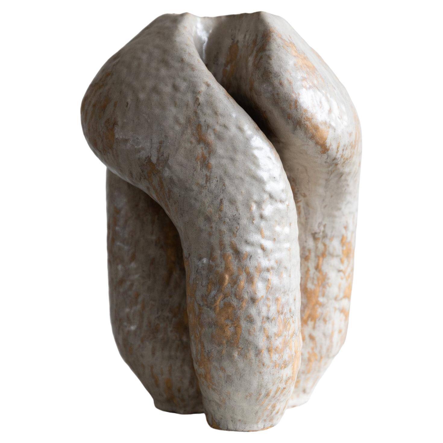 Large stoneware floor vase in ceramic by Danish artist Ole Victor, 2022.