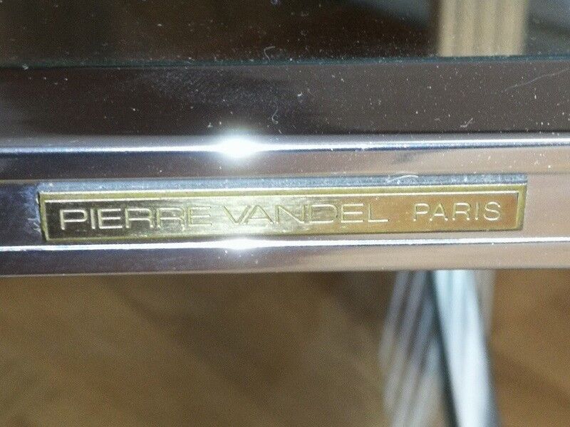 Coffee table beveled glass Pierre Vandel 70s