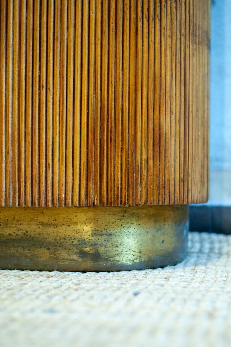 Bamboo wardrobe with illustrations, Italy, 1950