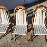 Set of 6 dining chairs deck line folding boat decoration