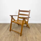 Fauteuil pliable en bois pour enfant années 60