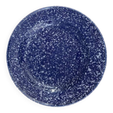 Set of 2 blue plates with white dots