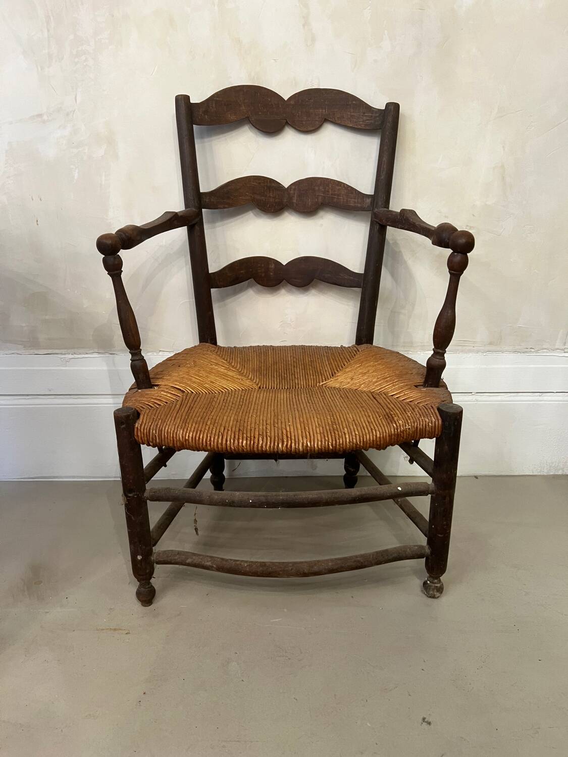 Fauteuil paillé Provençal du XVIII Eme siècle