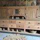 Antique oak dresser top