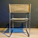 Modernist chair in metal and canvas 1970
