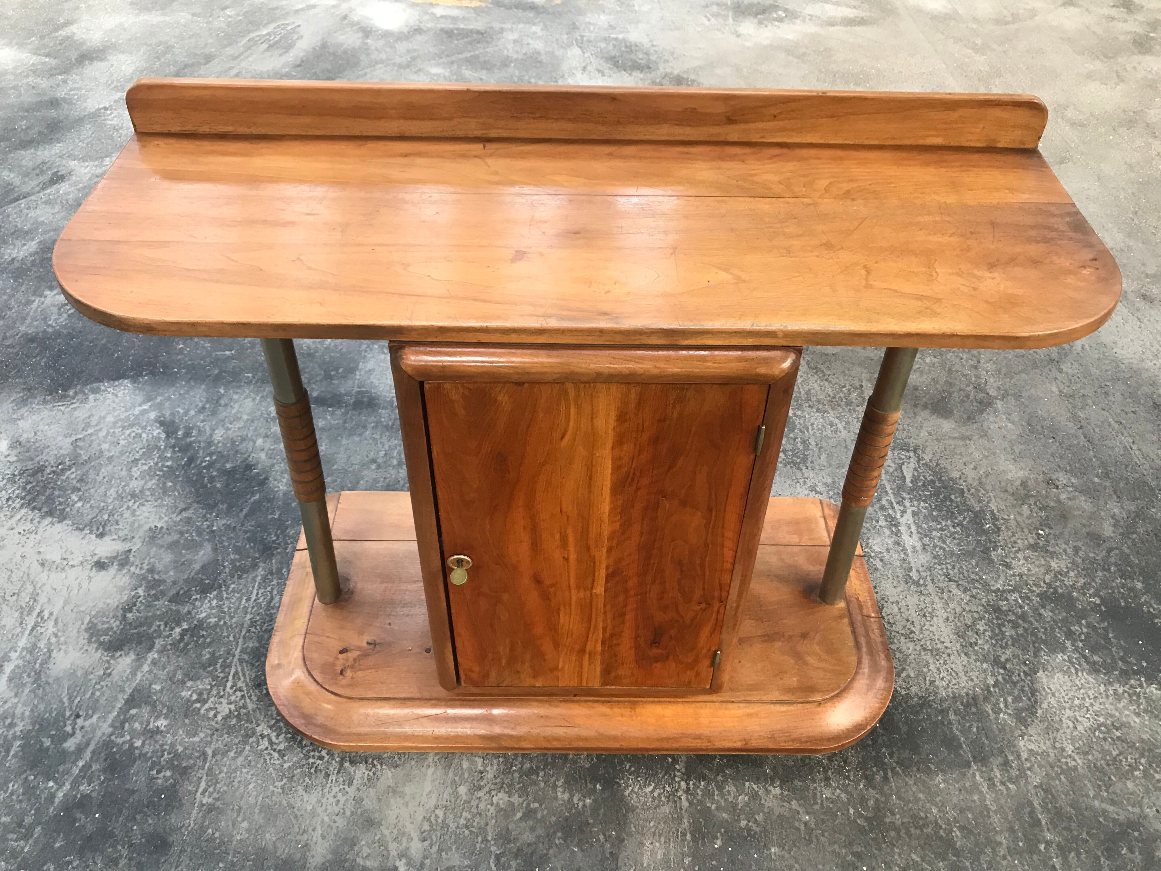 Console Art Deco walnut
