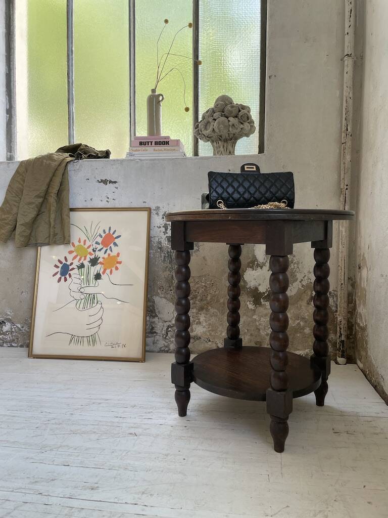 Table d’appoint brutaliste style Dudouyt