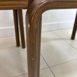 Nesting walnut chairs, Sauder designare, 1960s, USA