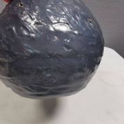 Pauline Toynbee vase, Textured Blue Crystal Glaze Organic Shape, 1980s