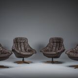 Fauteuils pivotants scandinaves par H.W. Klein pour Bramin, 1960, ensemble de 4