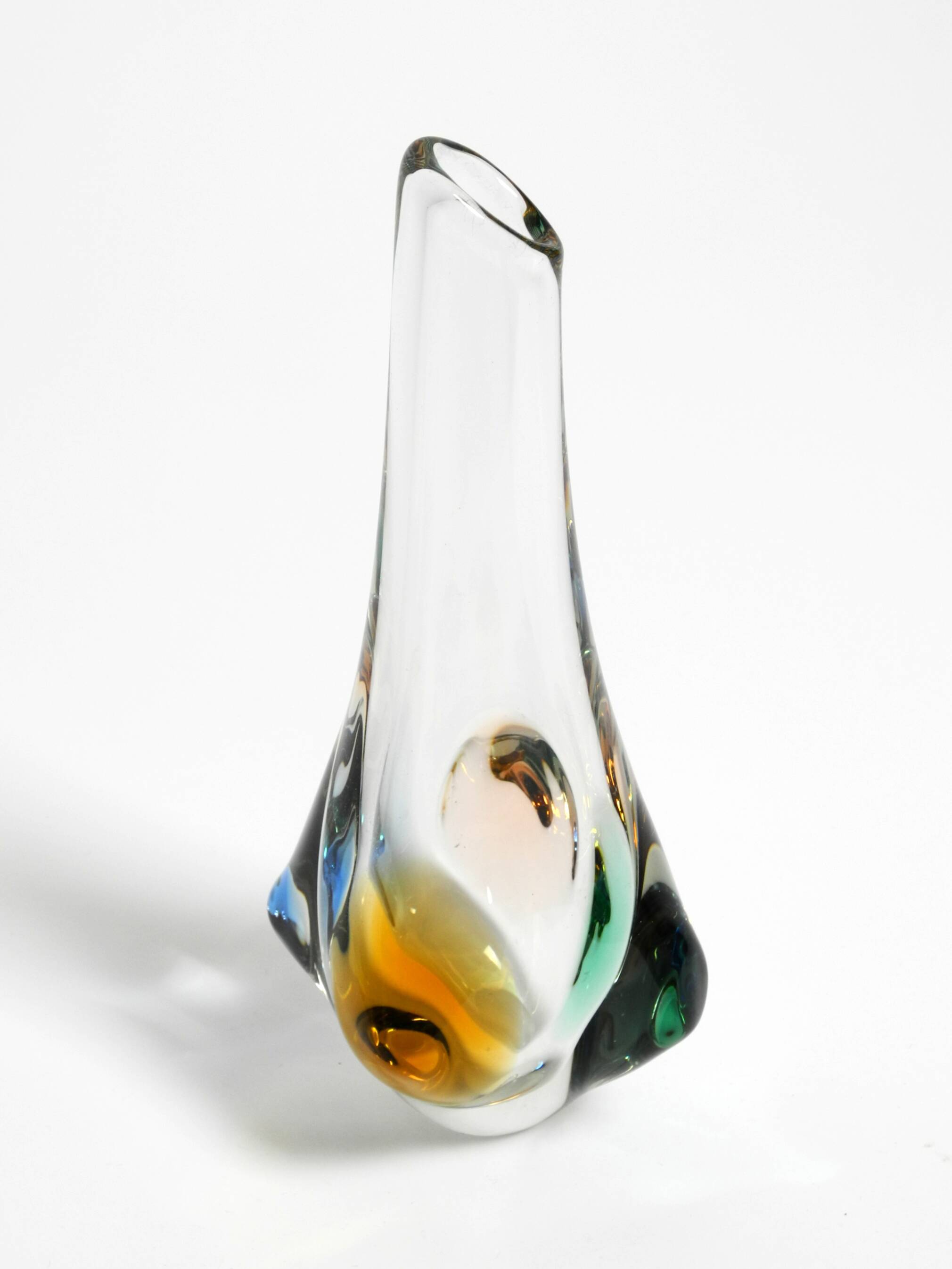 Deux vases en cristal des années 1960 par Miroslav Klinger pour Bohemia Glass.
