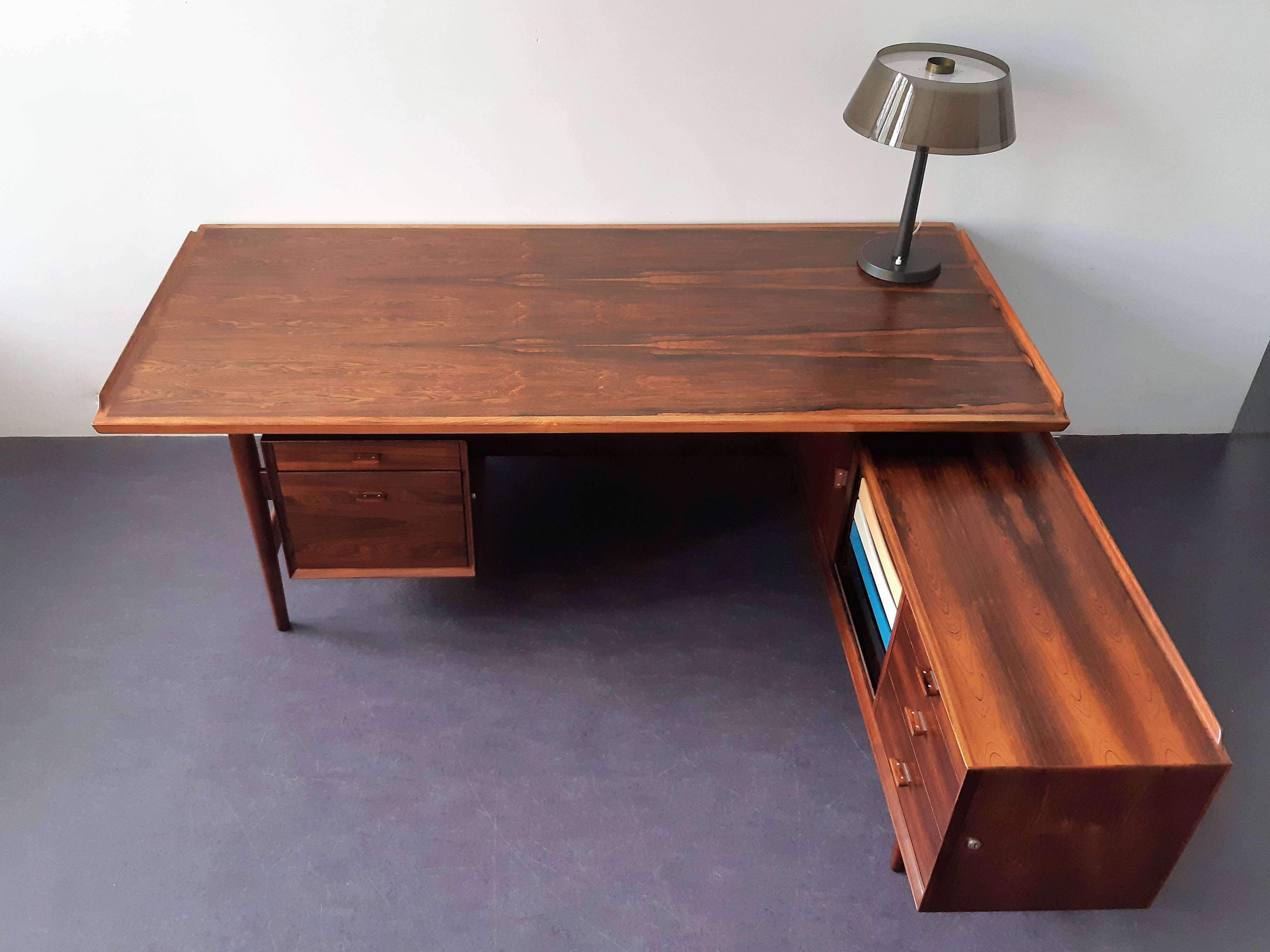Executive Desk in Rosewood by Arne Vodder for Sibast Møbelfabrik, Denmark, 1950s or 1960s