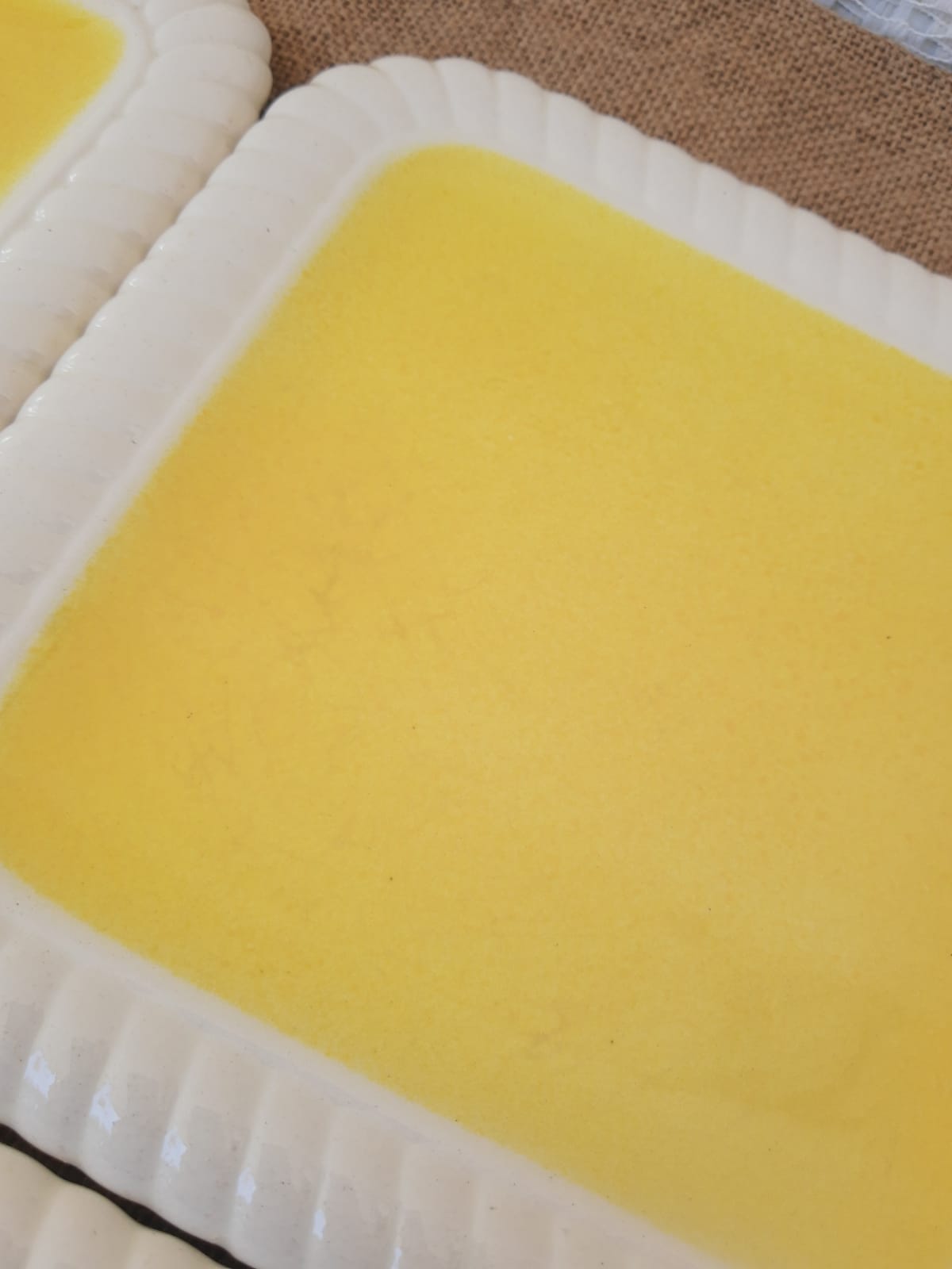 Longwy France Yellow Dessert Service