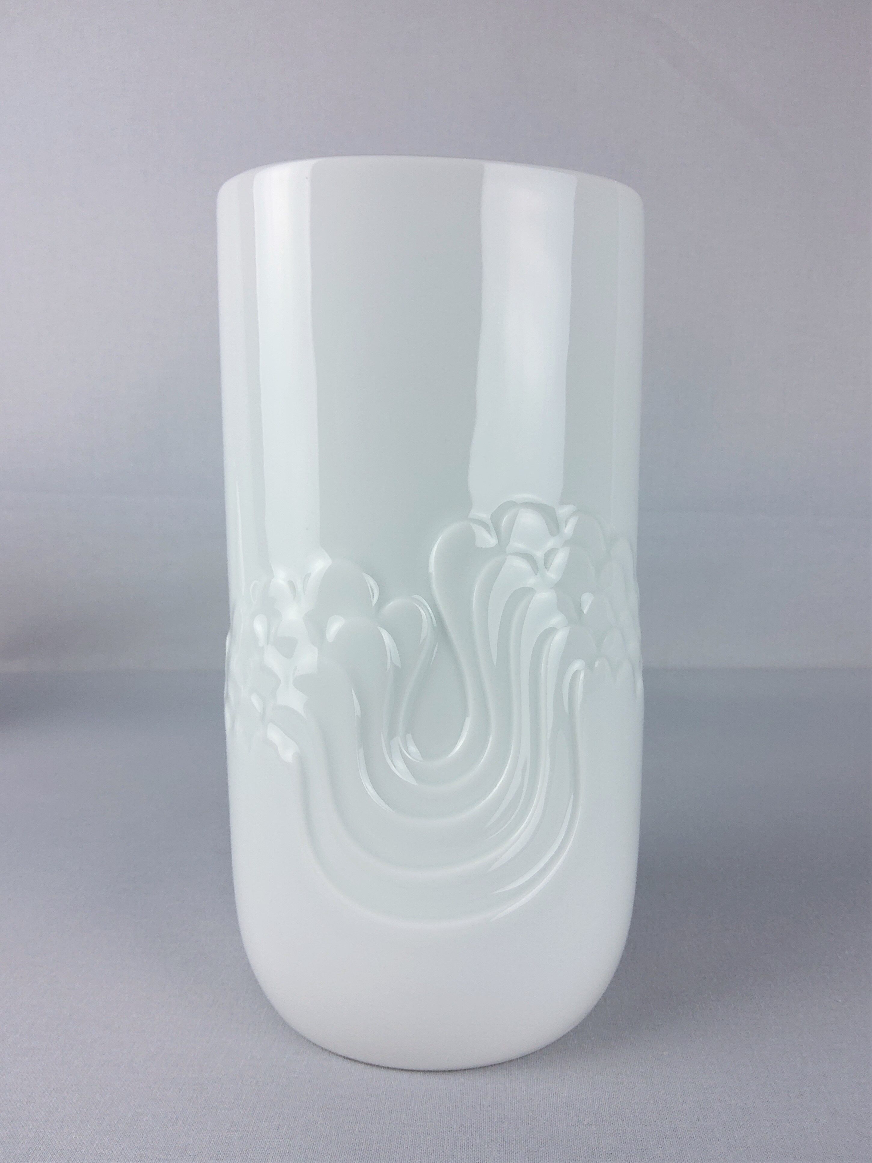 Thomas vintage porcelain white vase 1970