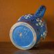 pichet céramique vintage, cruche céramique bleu, carafe