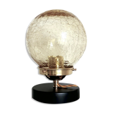 Amber glass table lamp