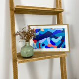 Peinture originale sous-verre «  Caché »