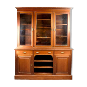 Bibliothèque vitrée - acajou