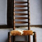 High chair, safari armchair, vintage Nordic design, 70s