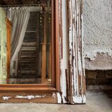 The large patinated trumeau mirror