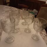 6 cut crystal glasses