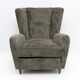 Paolo Buffa Mid-Century Modern Italian Walnut and Coating Boucle Armchair