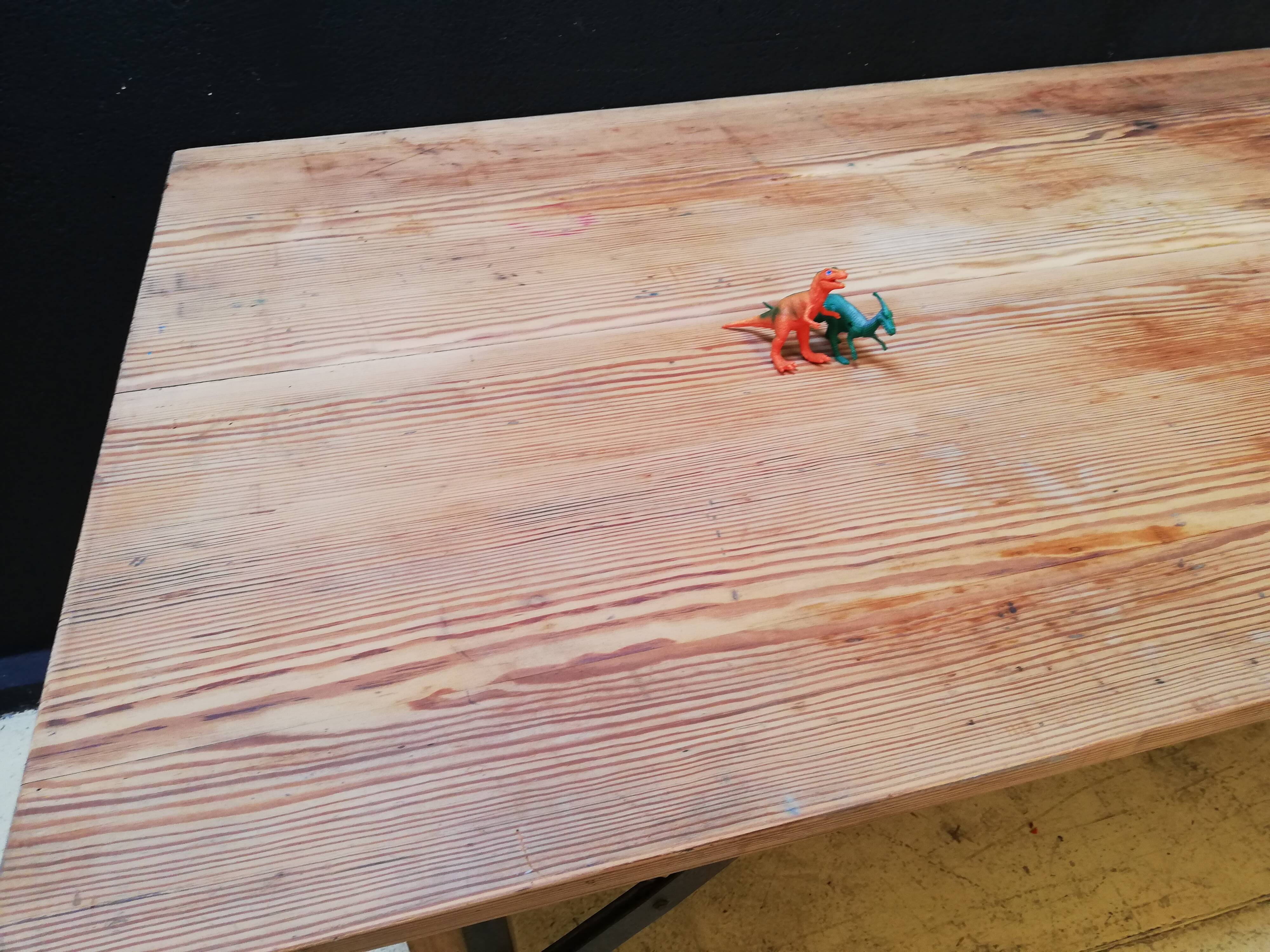 Folding table in wood brewery-guinguette, 6/8 cutlery