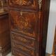 Secretary with a drop-leaf in precious marquetry wood in the Louis XV style.