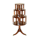 Regency-style rotating library in hardwood, 148 cm
