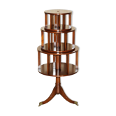 Bibliothèque tournante style Regency en bois dur, 148 cm