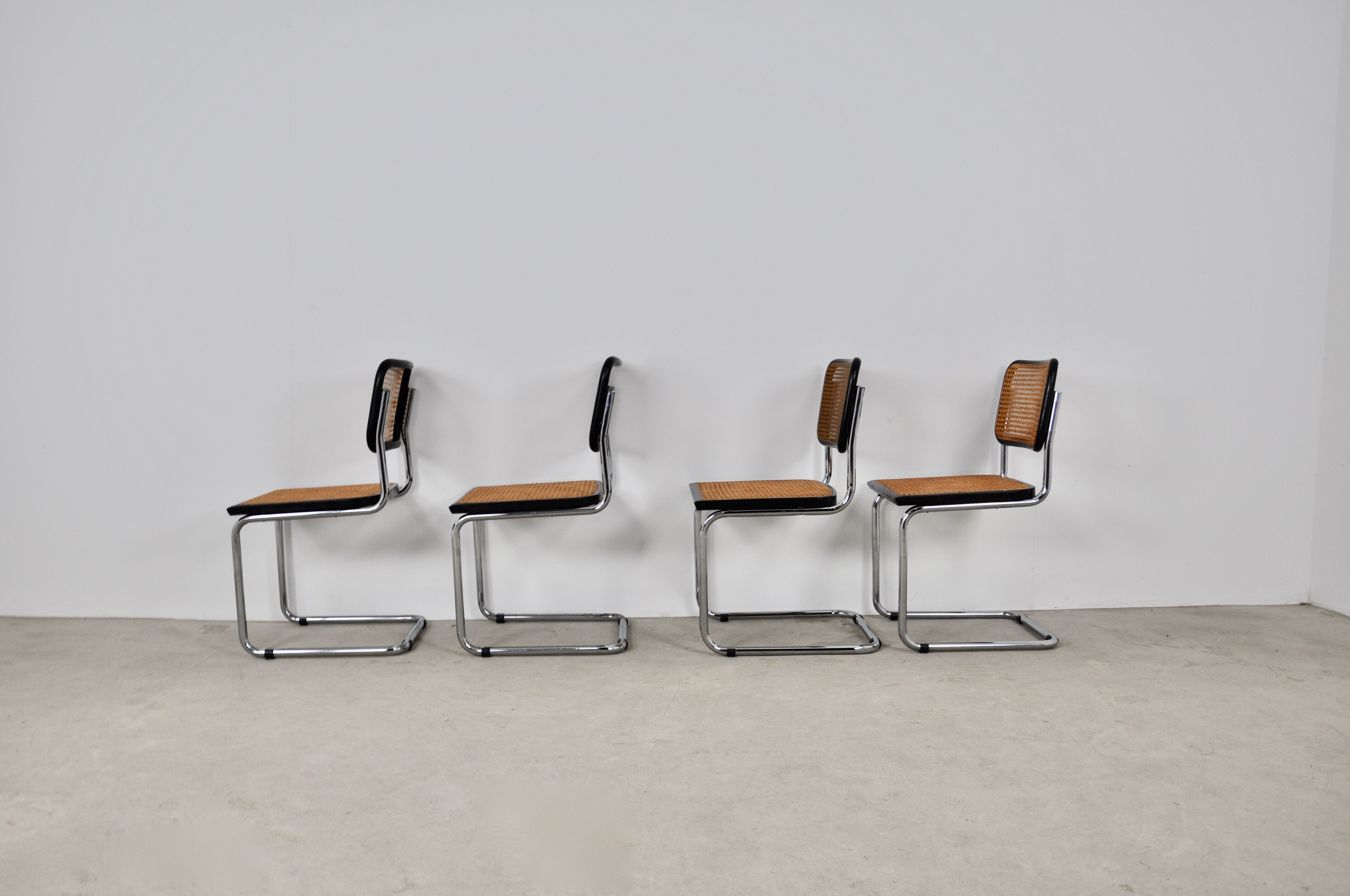 Series of 4 chairs B32 by Marcel Breuer