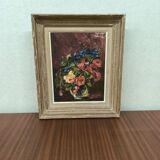 Painting of a still life with roses and flowers by Marcel Abougit