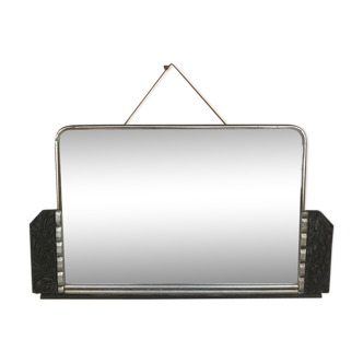 Miroir Art Déco bois & métal