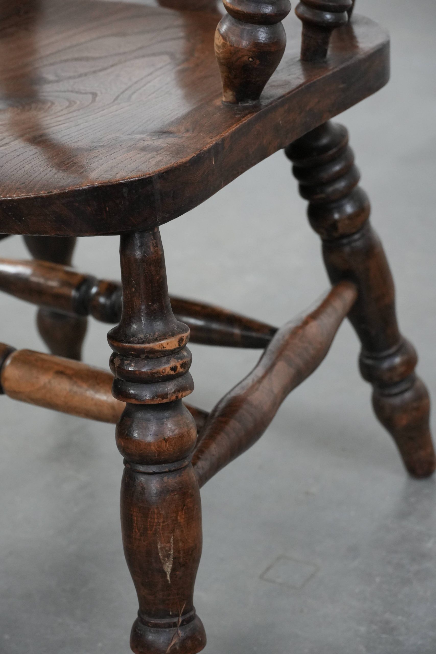 Antique English Highback Windsor Chair from the 18th Century