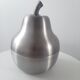 Vintage pear ice bucket in brushed aluminum 60s 70s italy