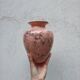 Vintage ceramic vase - powder pink / peach with pearlescent and marbled effect /