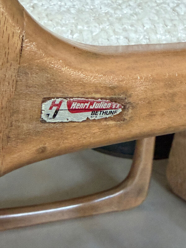 Ancienne paire de chaises Baumann traîneau vintage