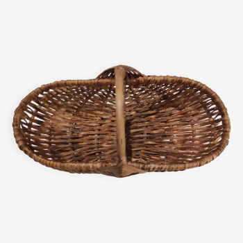 Tiny French vintage oval basket