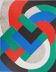 Sonia delaunay : composition bleu, vert et rouge - lithographie originale