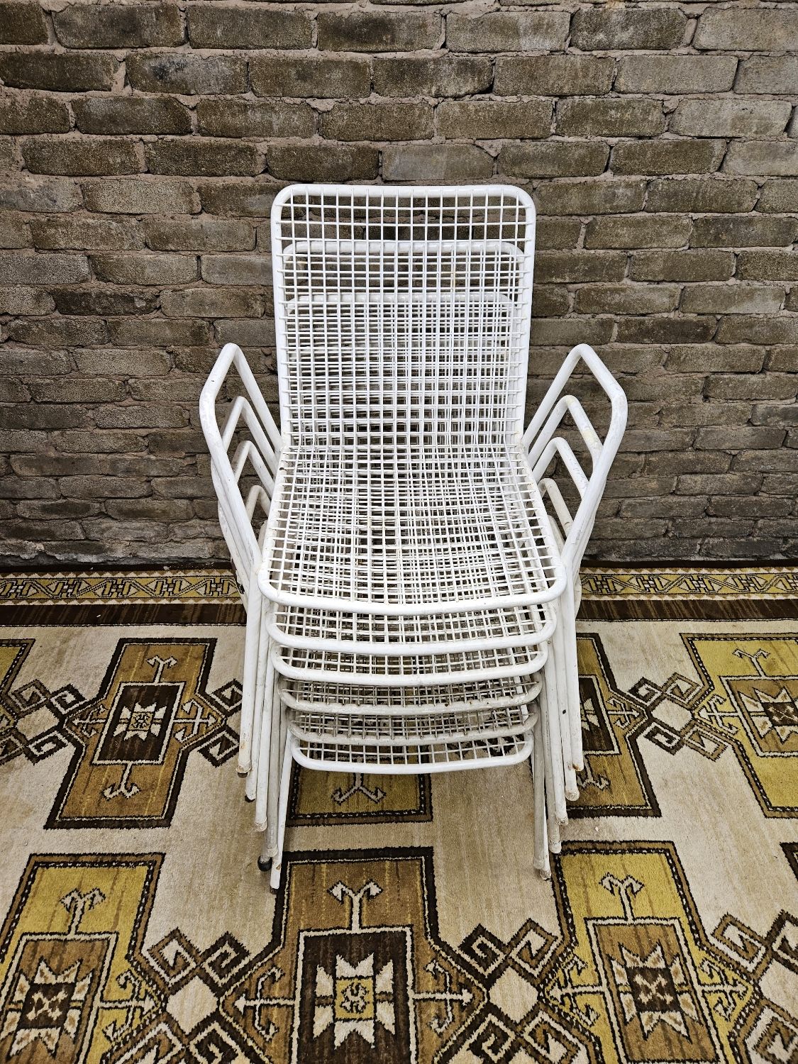 Set of 6 chairs and 1 rocking chair Rio by Emu 1960